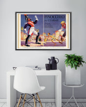 Load image into Gallery viewer, 1932 Pinocchio Illustration POSTER! (multiple sizes) - Carlo Collodi - Puppet - Reading
