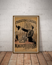 Load image into Gallery viewer, 1870 Prestidigitation Magic POSTER! (up to 24&quot; x 36&quot;) - Magician - Illusion - Victorian
