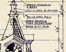 Load image into Gallery viewer, Vintage DISNEYLAND Train Station Blueprint POSTER! (up to 24&quot; x 36&quot;) - 1955 - Disney - Main Street USA - Patent Art - Attraction - Rides
