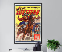 Load image into Gallery viewer, Vintage Western Pop Art POSTER! (up to 24&quot; x 36&quot;) - 1948 - Wells Fargo - Cowboy - Horses
