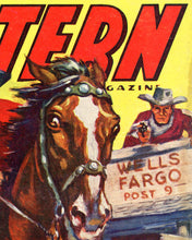 Load image into Gallery viewer, Vintage Western Pop Art POSTER! (up to 24&quot; x 36&quot;) - 1948 - Wells Fargo - Cowboy - Horses
