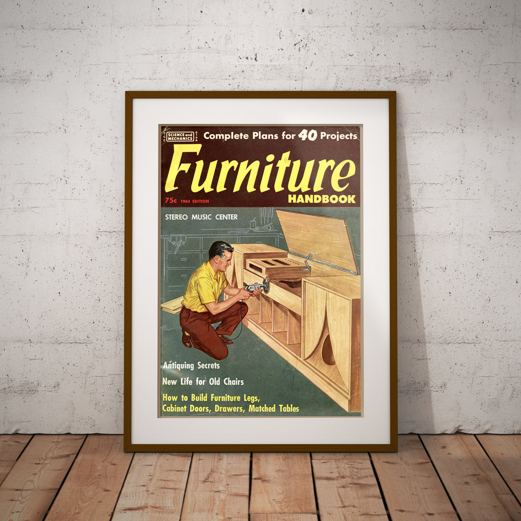 1963 Vintage Furniture Handbook POSTER! (up to 24